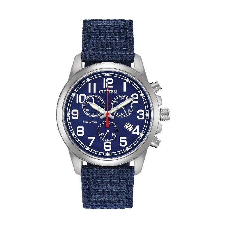 Jual Jam Tangan Citizen Eco-Drive Watch At0200-21L Blue Dial With Black Nylon Strap | Shopee Indonesia