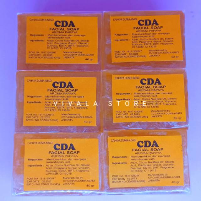 Jual 12 Pcs Sabun Wajah Cda Aroma Papaya Bpom Original Facial Wash Indonesia|Shopee Indonesia