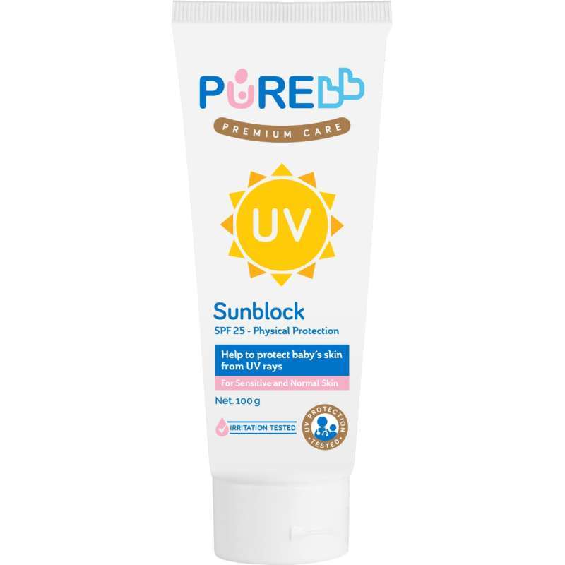 Jual Pure BB Baby SUNBLOCK SPF25 100gr / 50gr Sun UV Protection Aman