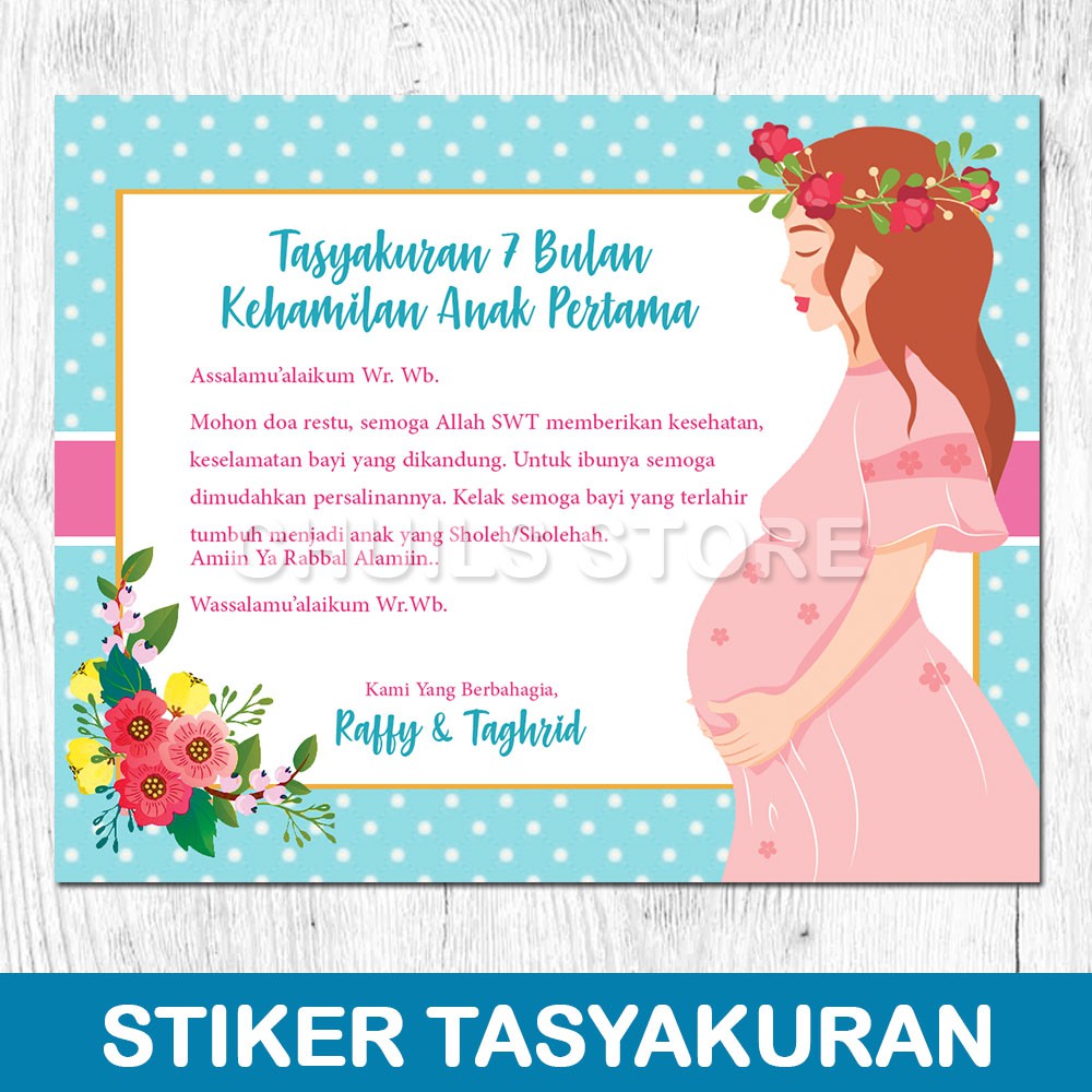Stiker Syukuran 7 Bulanan Materi Siswa