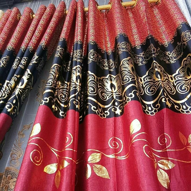TURUN HARGA !! Gorden Hordeng Swedden Bahan Emboss Bludru
