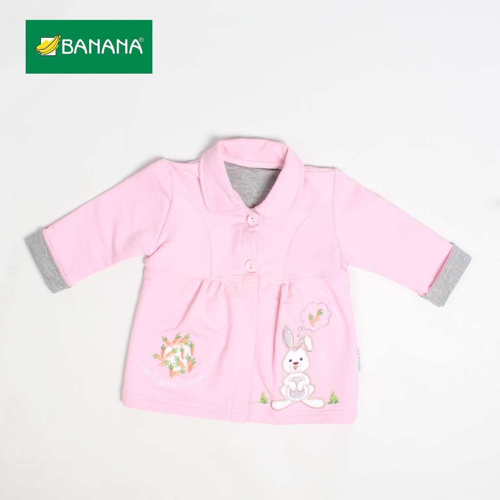 BANANA Jaket Bayi Perempuan hoodie krah Rabbit Carrot