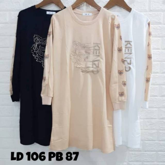 [REALPIC] TUNIK KAOS IMPORT TANGAN PANJANG BORDIR LIST