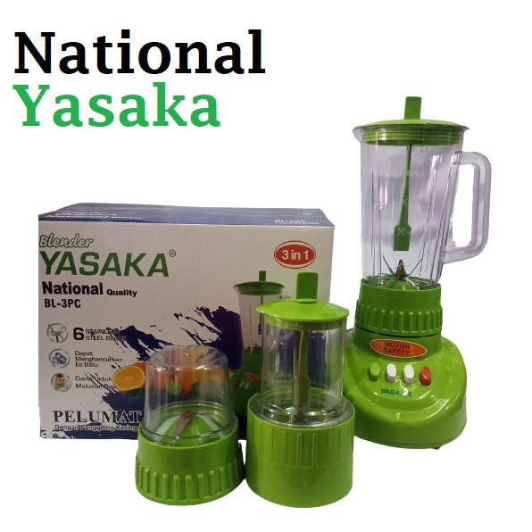 Jual Blender National Yasaka 3 in1 Blender Plastik 6 Mata Pisau