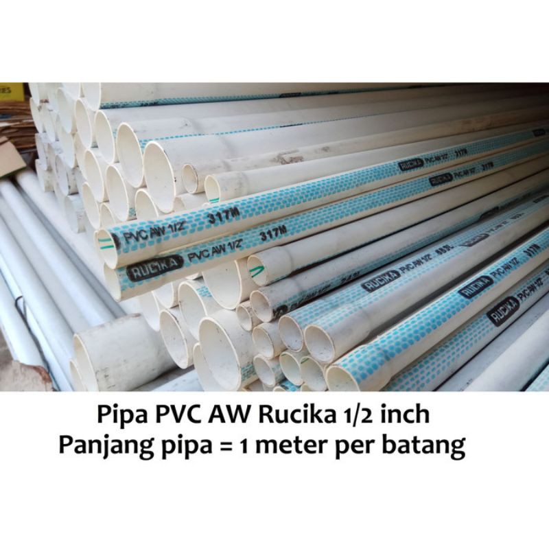 Jual Pipa Air PVC Rucika 1/2" AW Shopee Indonesia