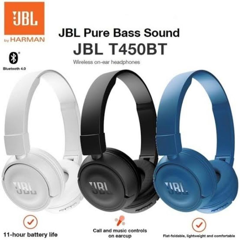 HEADSET HEADPHONE JBL WIRELESS T450 BT Shopee Indonesia