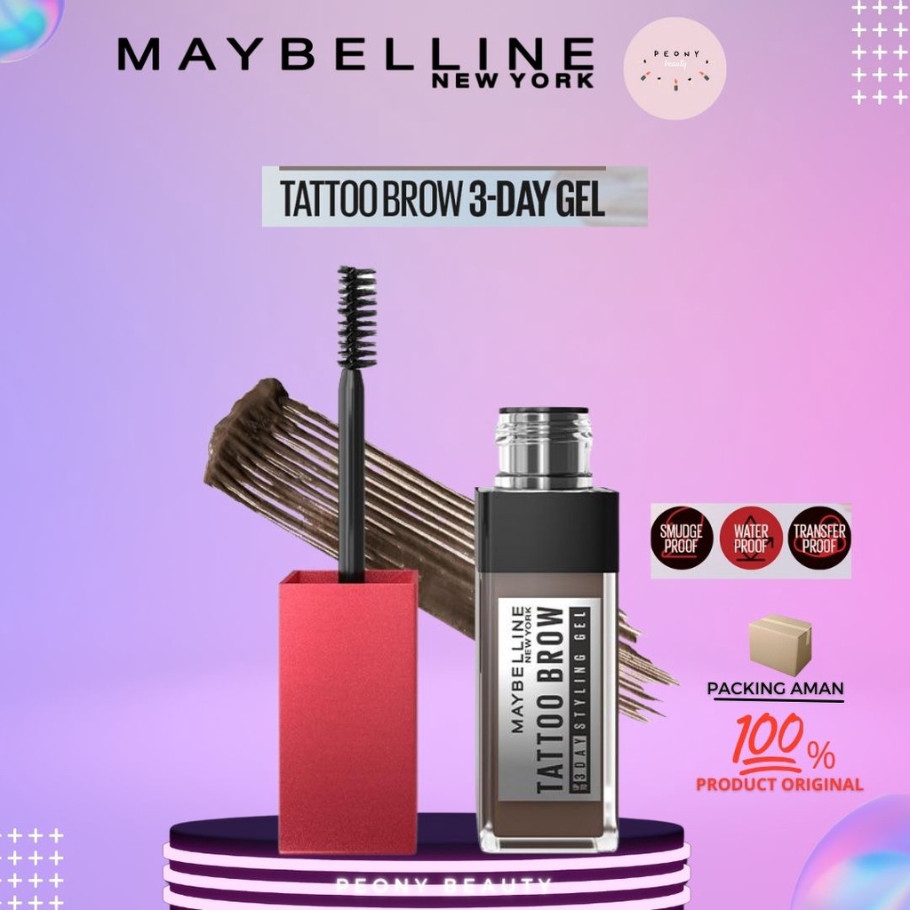 Jual MAYBELLINE tattoo Brow 3 Day Styling Gel Brown Mascara Alis