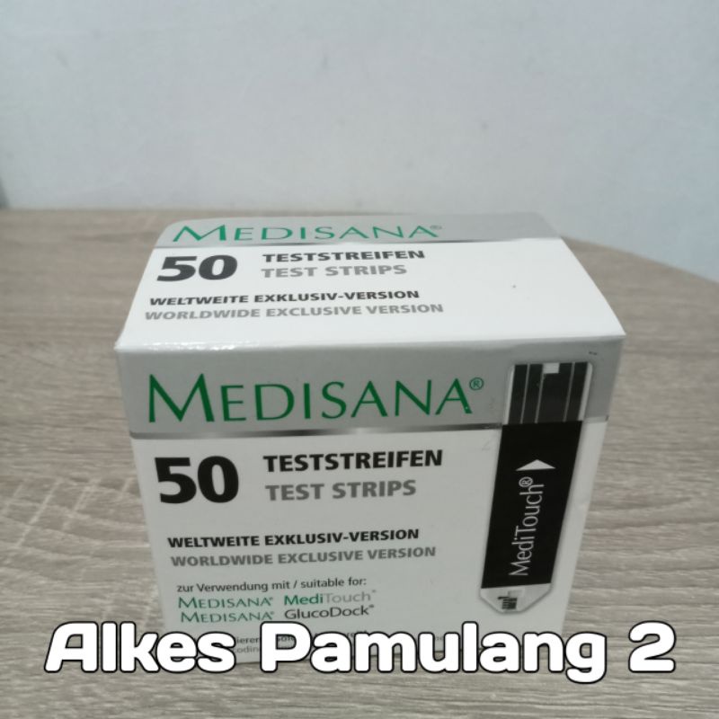 Jual Alat Test Strip Gula Darah Meditouch Medisana Isi 50 Strips - Blood Glucose Germany | Shopee Indonesia