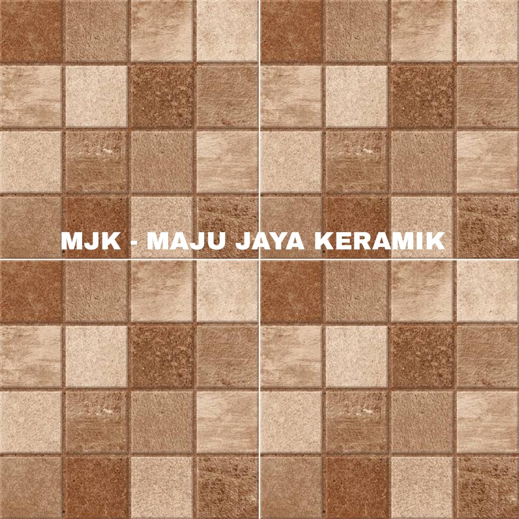 Jual Keramik Lantai Kamar Mandi 40X40 Kasar Timbul Kotak Abu Cokelat | Mulia Washington | Shopee Indonesia