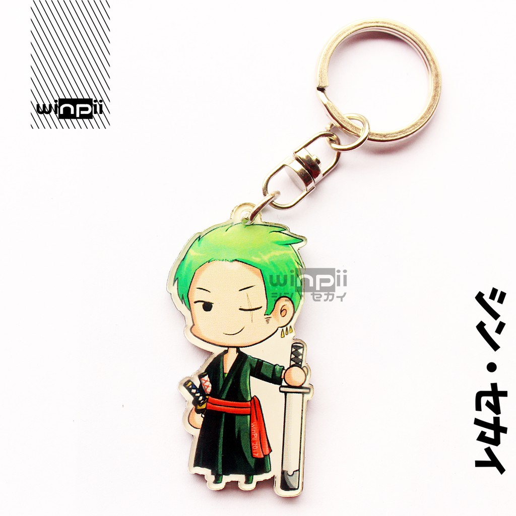 Gantungan Kunci Akrilik Roronoa Zoro Anime One Piece