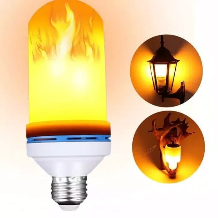 Jual Lampu Lamp Fire Api Led E27 | 9 W Watt Flame Effect 3 In 1 Bulb Goyang Like Original | Shopee Indonesia