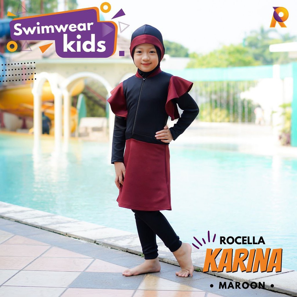 Swimwear Karina by Rocella Baju Renang Anak Setelan Muslimah Anak