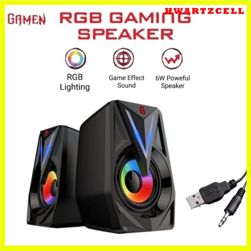 Jual Spaker Aktif Gamen GS1 Speaker Gaming RGB Speaker Gaming Bass