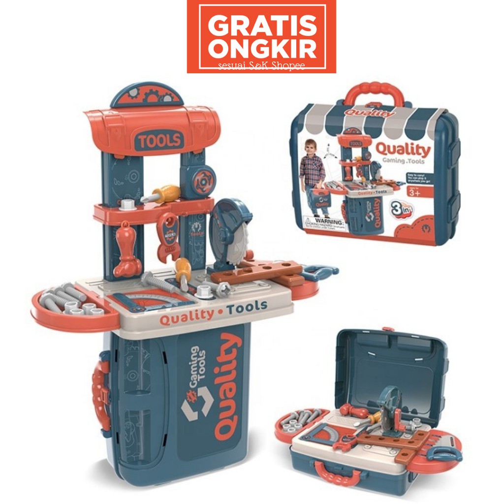Jual New" Mainan Edukasi Anak Alat Tukang Tukangan Koper Tool Laki Laki Cowok 2 3 4 5 6 7 8 Tahun Tk | Shopee Indonesia