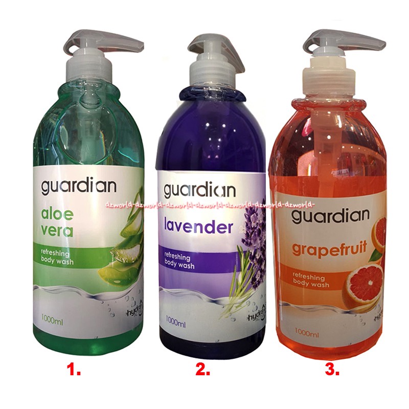 Jual Guardian Refreshing Body Wash 1L Aloe Vera Lavender Grapefruit