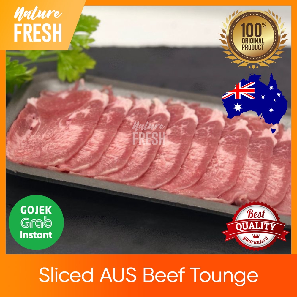 Daging Lidah Sapi Slice AUS Beef Import / Ox Tongue Sliced