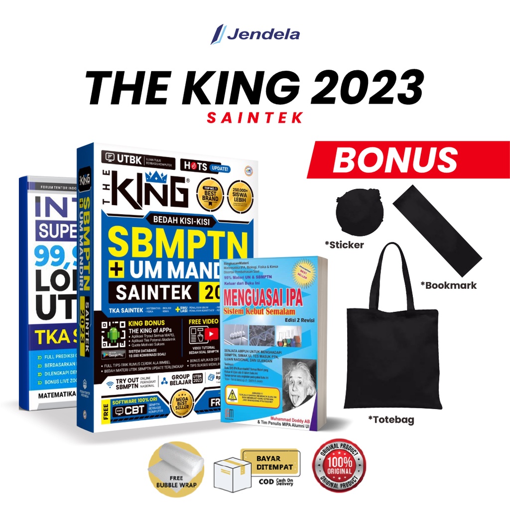 wrap 2023 Jual Terbaru! The King Bedah Kisi-Kisi Sbmptn Saintek 2023 & Um Mandiri Hots + Free Bubble Wrap Indonesia|Shopee Indonesia