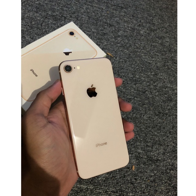 Jual IPHONE 8 64 GB ROSE GOLD FULLSET MULUS SECOND BEKAS ORIGINAL INTER
