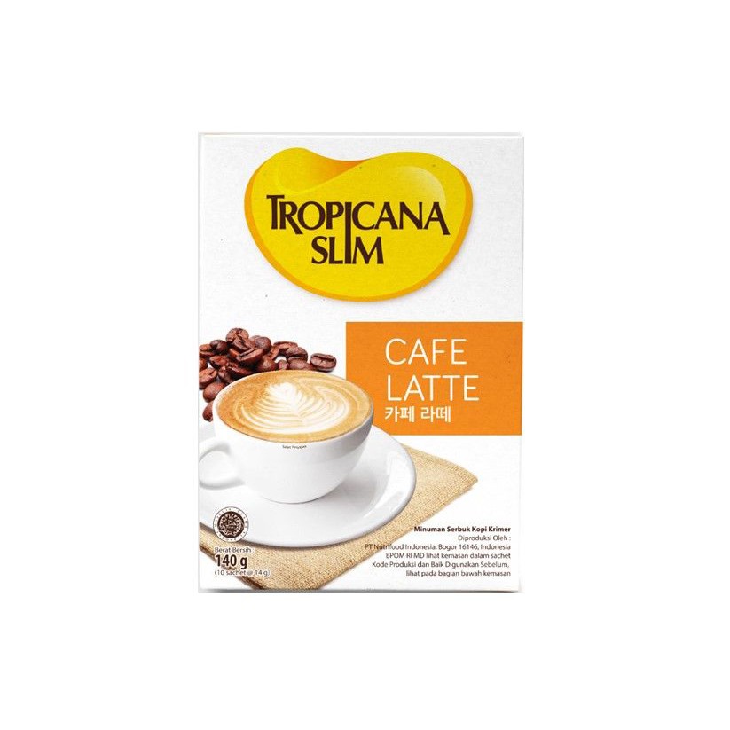 Jual Tropicana Slim Cafe Latte Kopi Rendah Kalori Isi 10 Sachet
