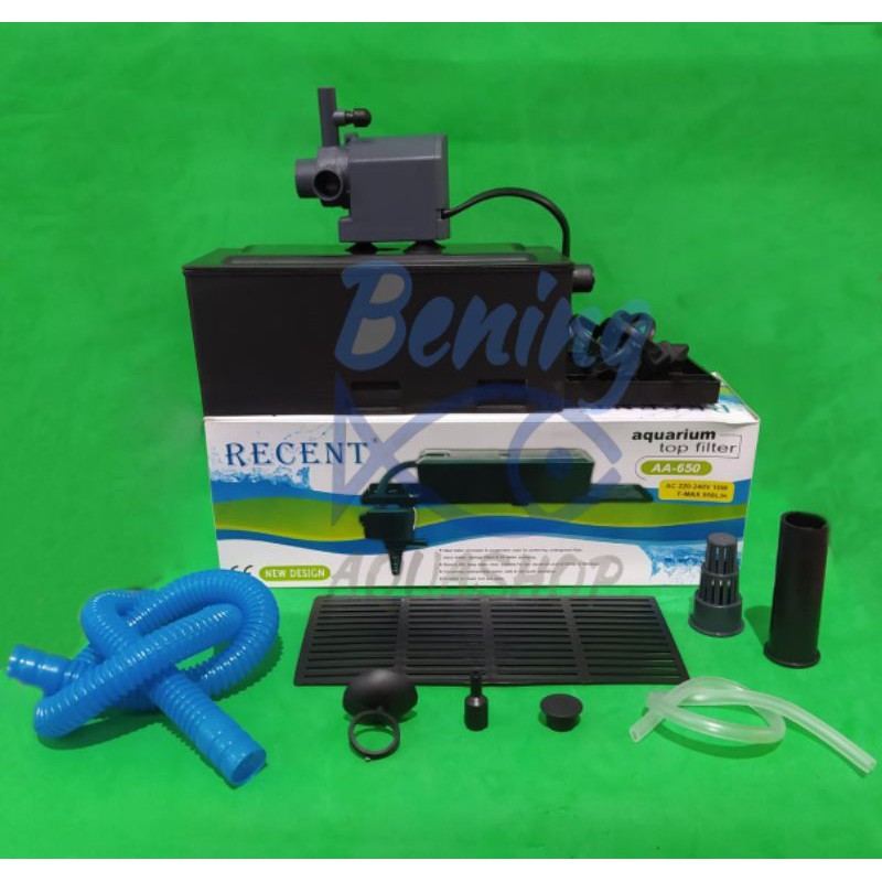 Jual Recent Aquarium Top Filter / Box Filter AA650 (10 Watt 850lph