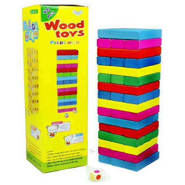 WOOD TOYS / UNO STACKO / MAINAN BALOK SUSUN KAYU / MAINAN MENARA SUSUN /  MAINAN MELATIH KONSENTRASI | Shopee Indonesia