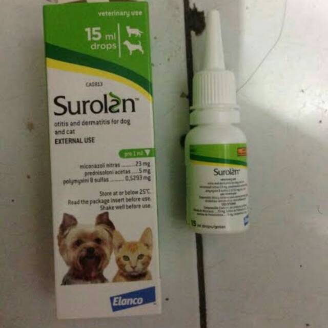 Jual OBAT TETES TELINGA SUROLANOBAT TETES KUTU TELINGA EAR MITE OTITIS