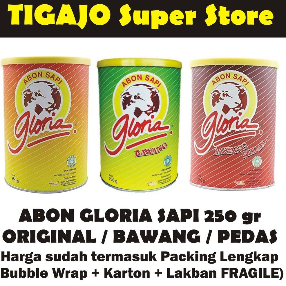 Jual Harga Termurah.. GLORIA Abon Sapi 250 gr Original / Bawang / Pedas 08  Indonesia|Shopee Indonesia