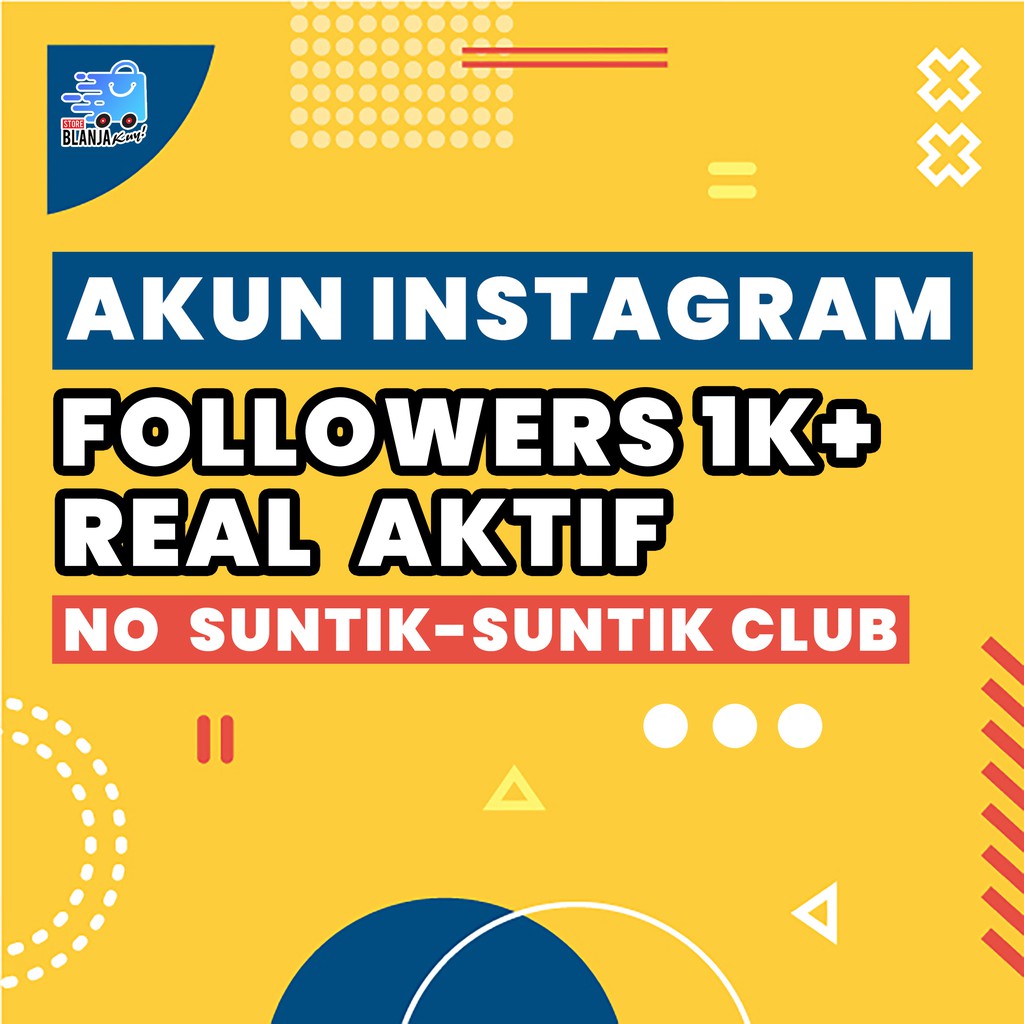 Jual Akun IG Followers 1k+ Aktif Indonesia Shopee Indonesia