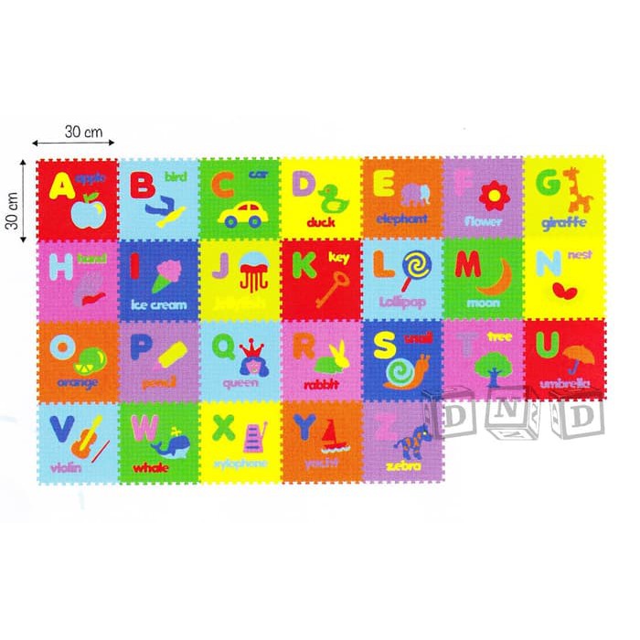 Jual Mainan Anak - Matras Puzzle Evamats / Evamat / Huruf Alphabet Gambar Bisa Jne | Shopee Indonesia