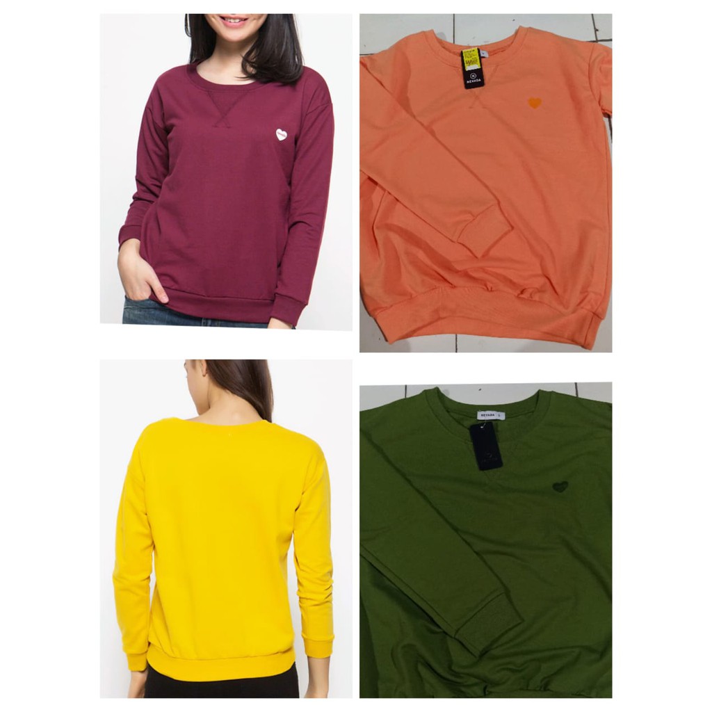 S/M/LSweater wanita/Cewek/Nevada/POLOS/LOVE Shopee