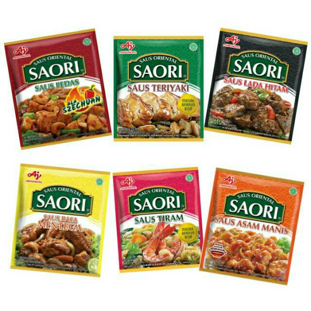 [SACHET] SAORI SAUS ORIENTAL TIRAM, TERIYAKI, LADA HITAM, ASAM MANIS