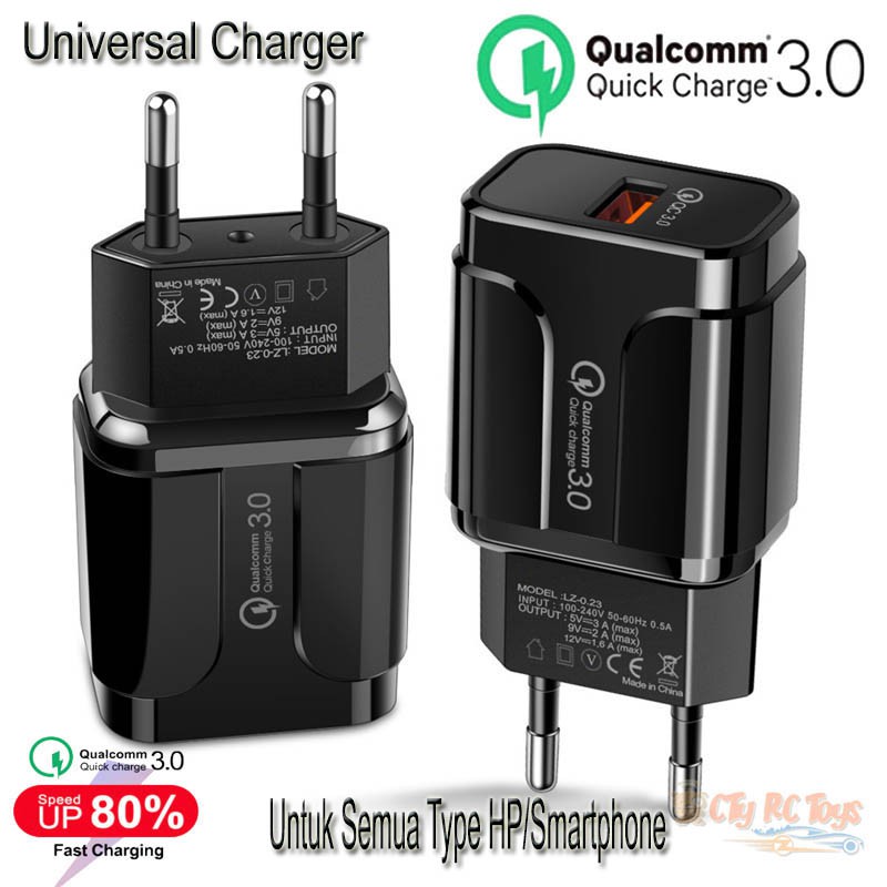 Jual Qualcomm 3.0 Charger Adaptor Quick Fast Charging For Hp Smartphone Iphone | Shopee Indonesia