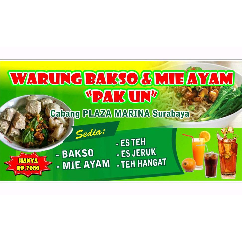 spanduk banner warung bakso dan mie ayam | Shopee Indonesia