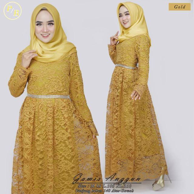Rose gold juga dapat memberikan kesan yang berbeda. Gamis Brukat Anggun Warna Gold Gamis Warna Kuning Gamis Murah Gamis Modern Gamis Mewah Shopee Indonesia