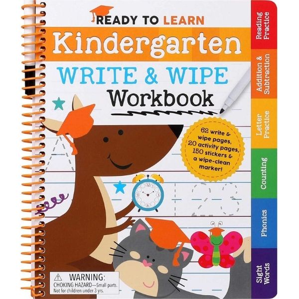 Jual Silver Dolphin Books - Ready To Learn: Kindergarten Write And Wipe Workbook Indonesia|Shopee Indonesia