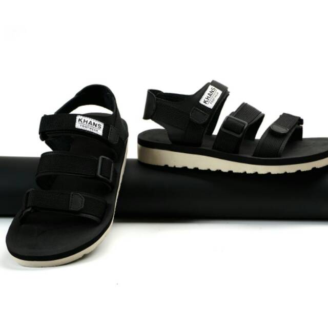 Sandal pria gunung casual/shaquille black/khansstore
