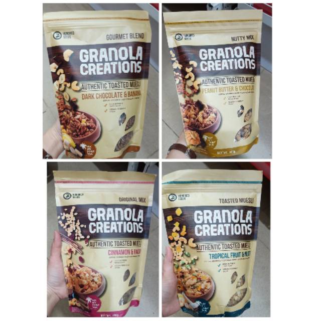 Jual Hundred seeds granola creations authentic toasted muesli 400 gr