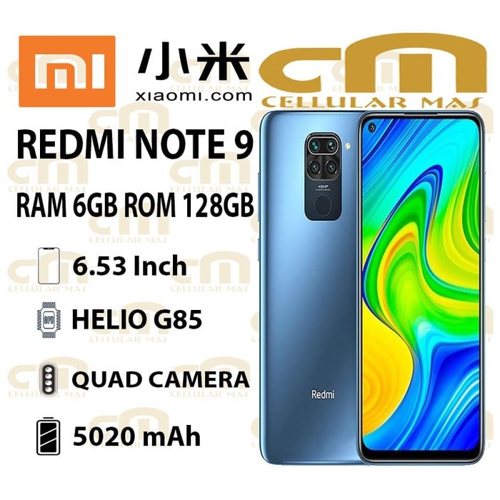 Xiaomi Redmi Note 9 6/128 RAM 6GB ROM 128GB GARANSI RESMI