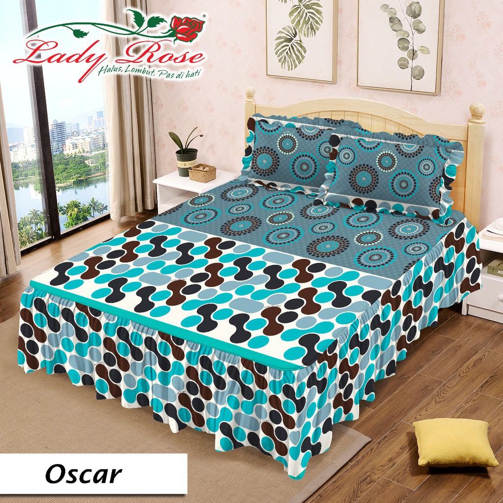New Sprei Rumbai Lady Rose Oscar 180x200 Shopee Indonesia