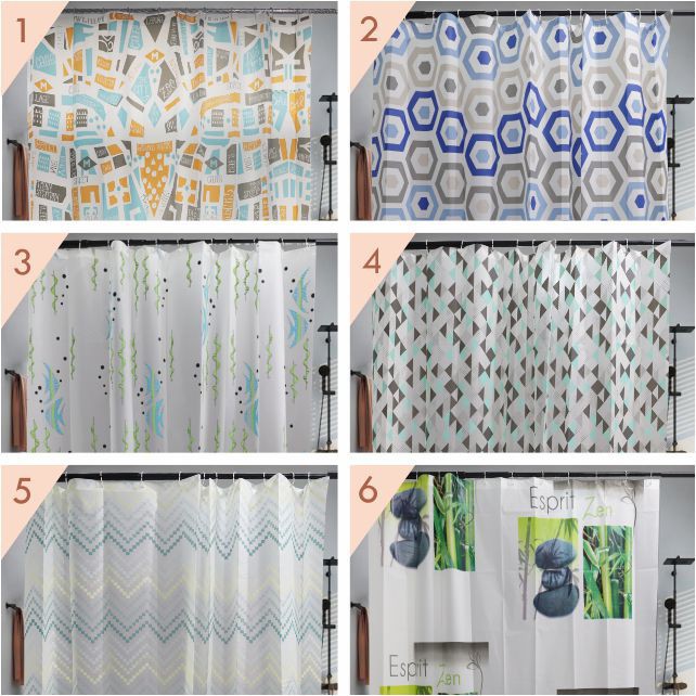[COD] Tirai Kamar Mandi Anti Air Tirai Shower Motif Cantik Shower