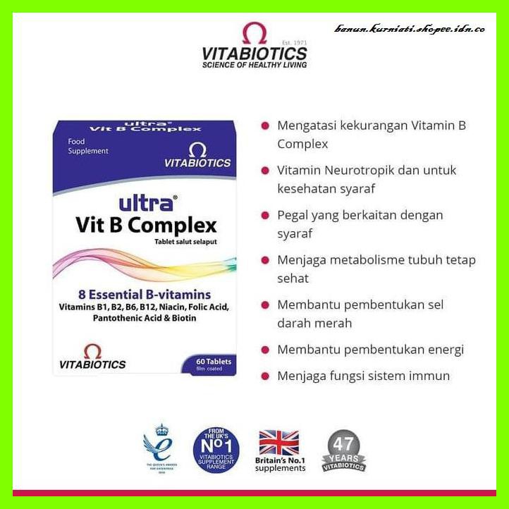 Jual VITAMINB VITABIOTICS ULTRA VITAMIN B COMPLEX 2 PCS TUBUHSEHAT