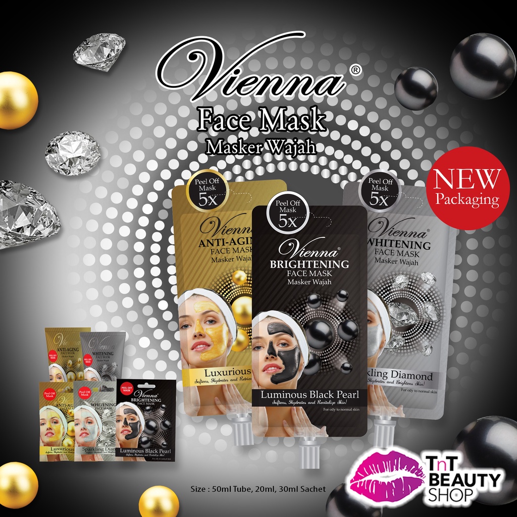 Jual VIENNA Peel Off Mask Whitening Brightening Anti Aging Sachet