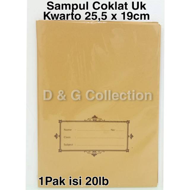 Jual Sampul Coklat Ukuran Kuarto / Sampul Coklat Buku Tulis Ukuran Biasa | Shopee Indonesia