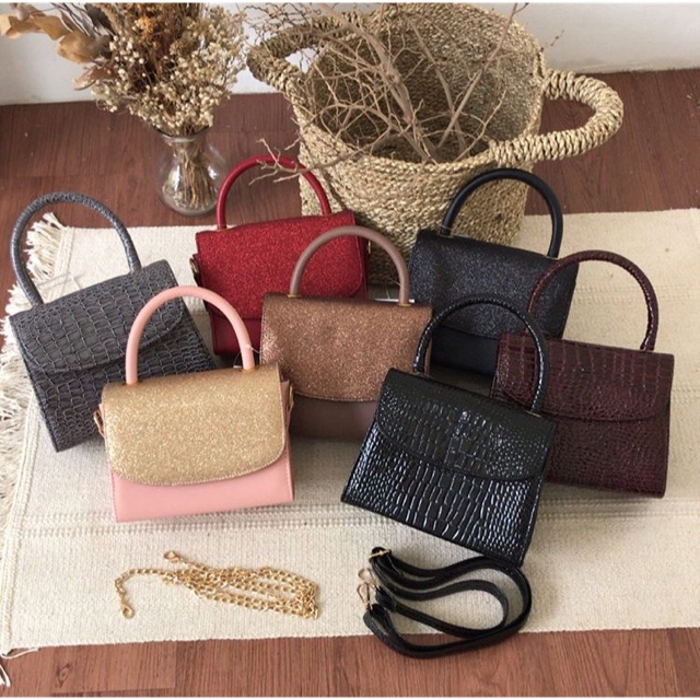 HNM MINI BAG GLITTER ORIGINAL / TAS HNM / TAS H&M Shopee Indonesia