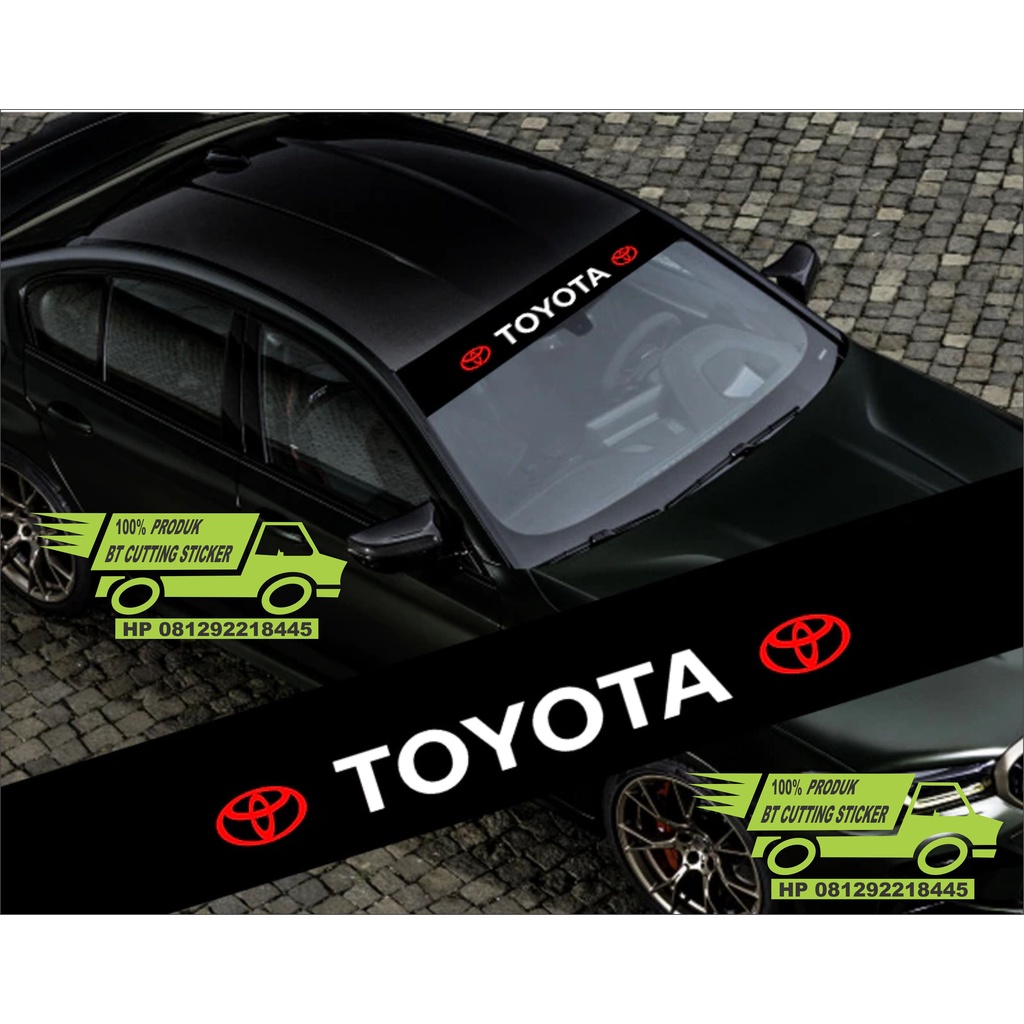 Jual BT sticker kaca toyota stiker mobil toyota sticker kaca depan
