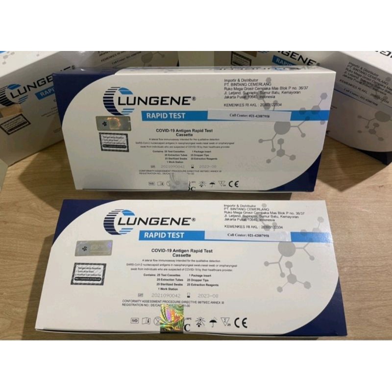 Jual Antigen Clungene Biru/ Lungene Biru Kemenkes Isi 25 pcs | Shopee