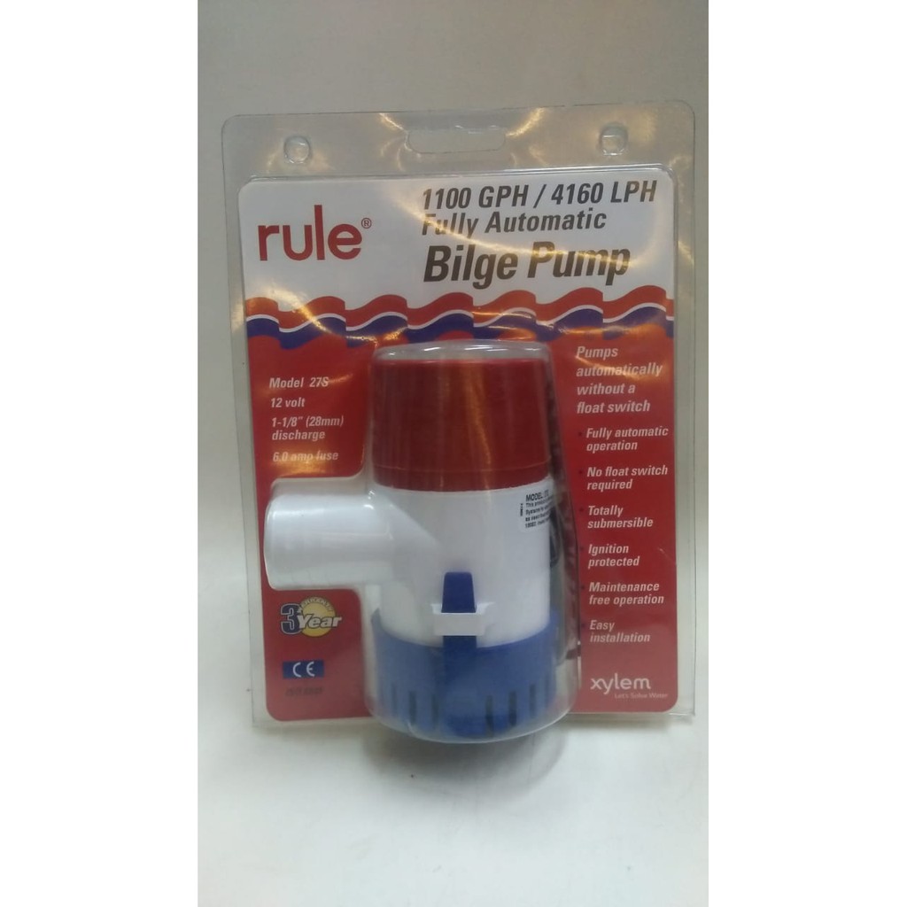 Jual Bilge Pump Rule 1100 Gph Fully Automatic | Shopee Indonesia