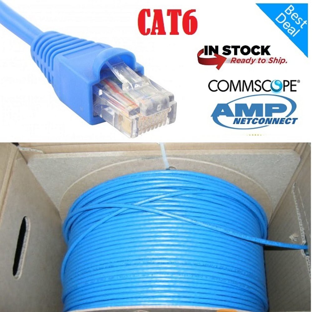Jual Kabel LAN Cat6 UTP AMP Commscope Original Siap Pakai Meteran