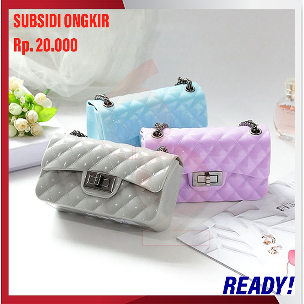 TAS JELLY GLOSSY MINI SELEMPANG UK18CM Shopee Indonesia