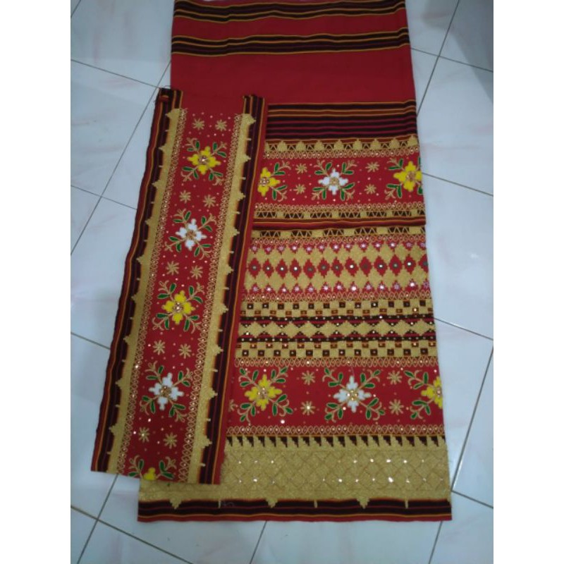 kain sarung selendang tenun tapis lampung antik sulam tangan asli